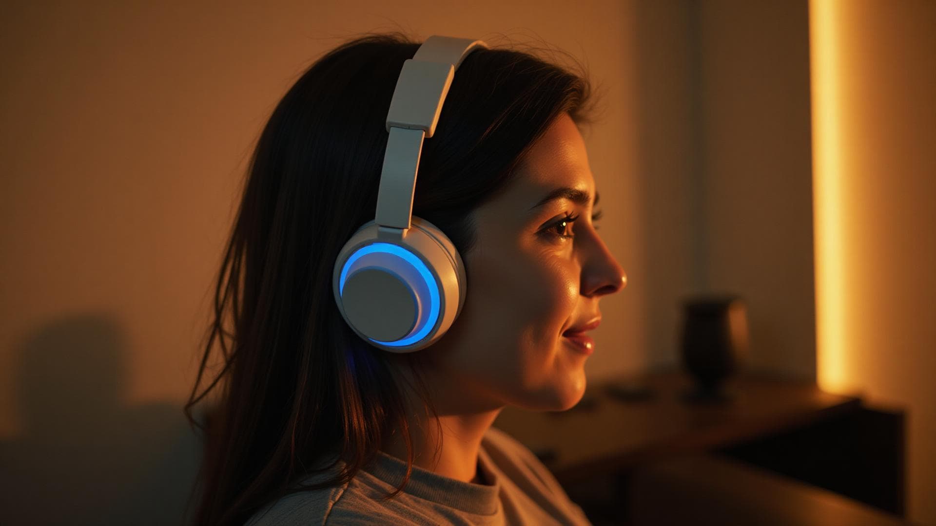Person enjoying audio with premium headphones
